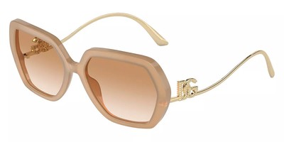 Pre-owned Dolce & Gabbana Dg4468b-34373b-58 Dgb-b-beige Sunglasses In Brown