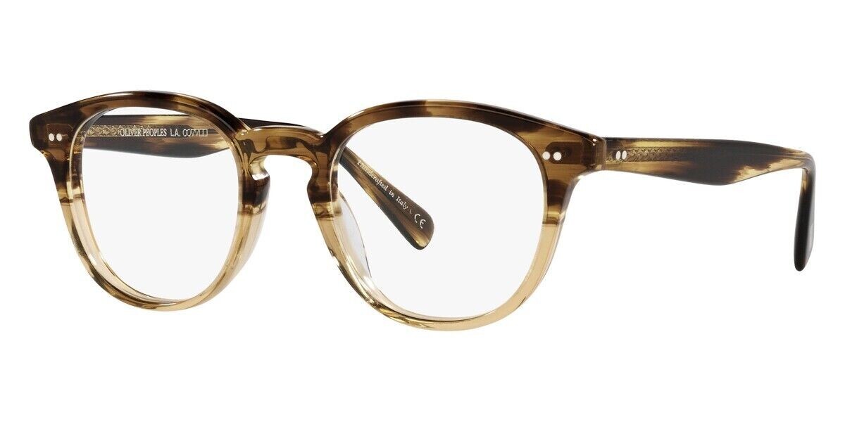 Pre-owned Oliver Peoples Men's Desmon Ov5454u-1703-50 50mm Canarywood Gradient Opticals In Clear