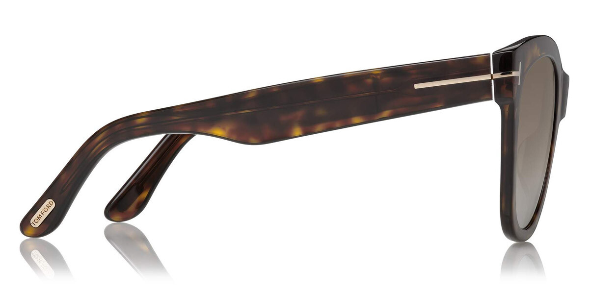 Pre-owned Tom Ford Wallace Ft0870 52h Dark Havana/polarized Brown 54 Mm Tf 870
