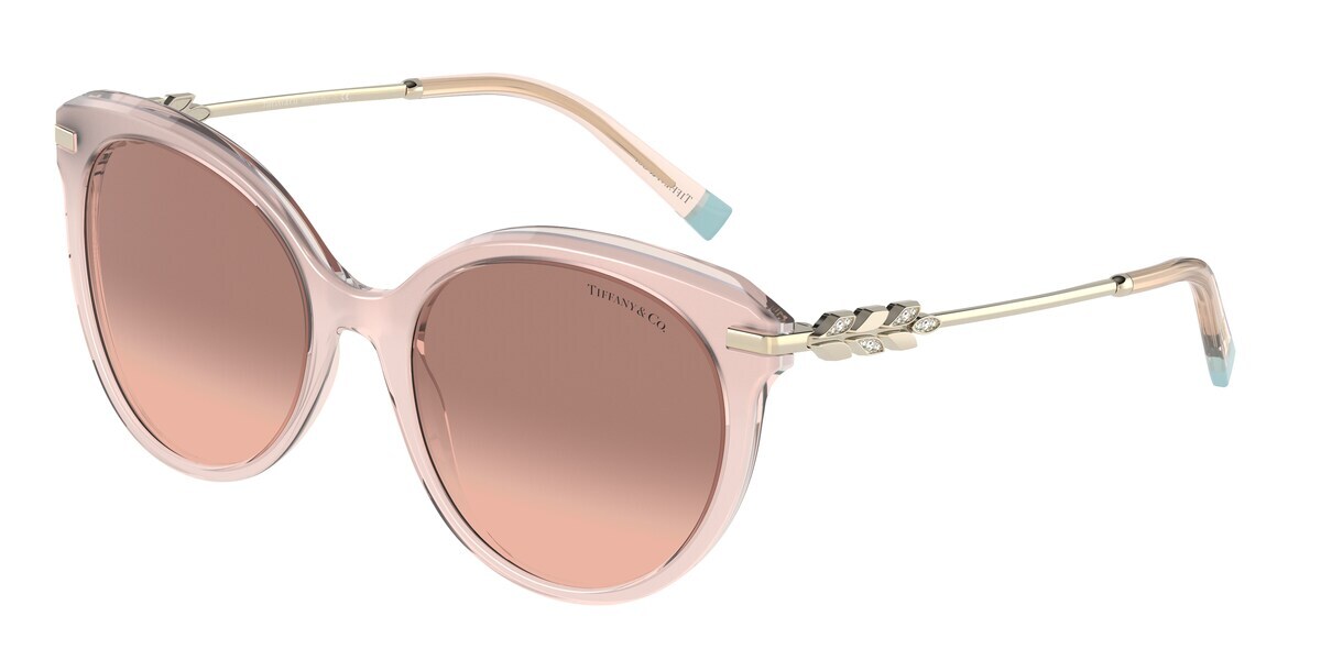 Pre-owned Tiffany & Co Sunglasses Tf4189b 833413 Milky Pink / Dark Brown 55mm