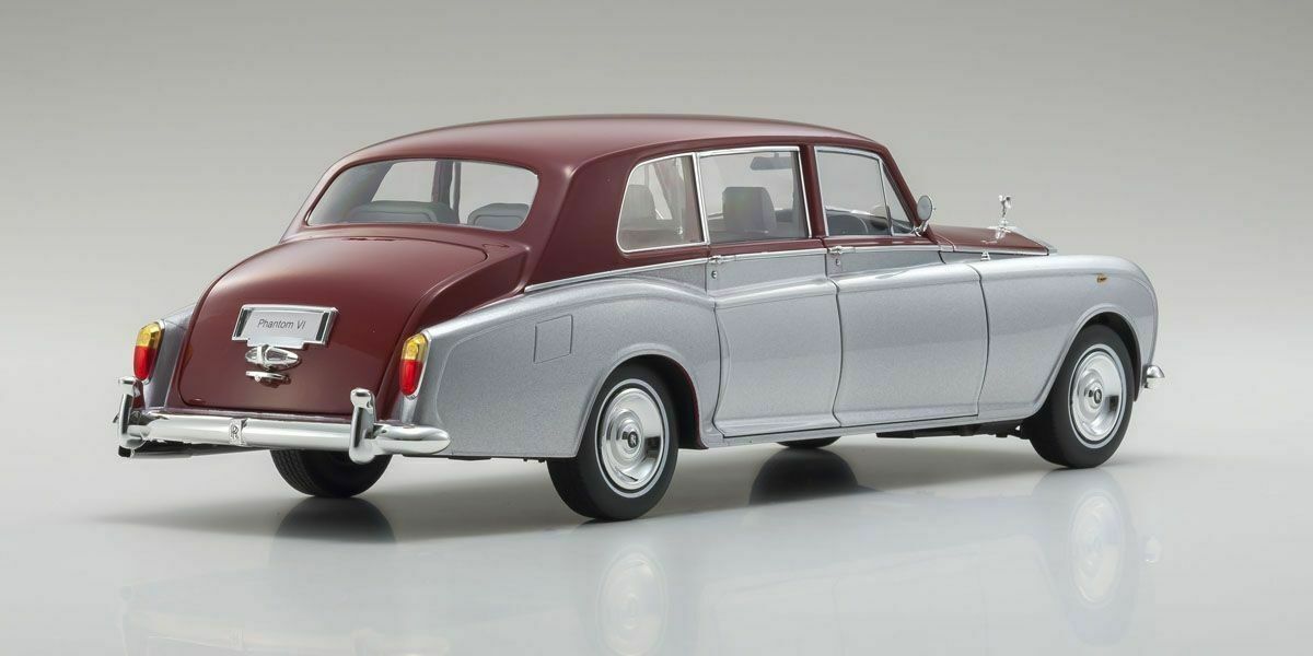 1/18 Rolls Royce Phantom VI EWB 1968 Silver Red Diecast