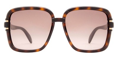 Pre-owned Gucci Gg1066s-002-59 Havana Havana Brown