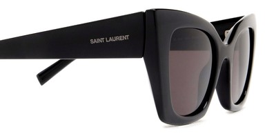 Pre-owned Saint Laurent Sl 552 Sunglasses Black Black Cat Eye 51mm & Authentic