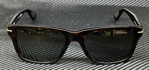 MONTBLANC MONT BLANC MB0263S 002 BROWN GREEN MEN'S MEDIUM 54 MM SUNGLASSES