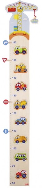 Messlatte Fahrzeuge, Kindermesslatte aus Holz