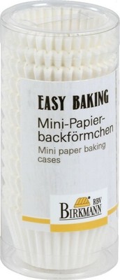 Mini Papier Muffinförmchen, CupCake Förmchen 200 Stück Weiß Birkmann, Pralienen