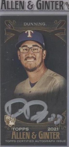 2021 Topps Allen & Ginter's X - Dane Dunning #FMA-DD