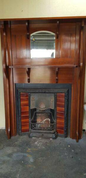Heritage Fireplace With Timber Mirrored Mantelpiece Other