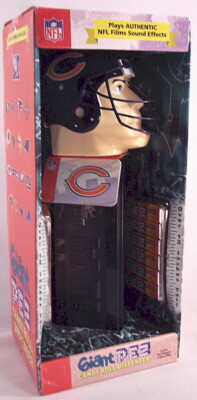 CHICAGO BEARS - NFL - FOOTBALL - GIANT TALKING PEZ - NEW IN BOX
