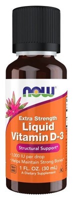 Now Foods Vitamin D-3 Liquid Extra Strength 1 fl oz Dropper