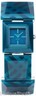 Pre-owned Burberry Teal Blue Acrylic Signat Bracelet Watch-bu4926