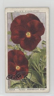 1939 Wills Garden Flowers by Richard Sudell Tobacco Viola #48 1i3