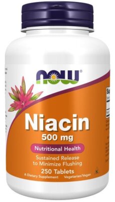 Now Foods Ниацин 500 мг 250 таблеток