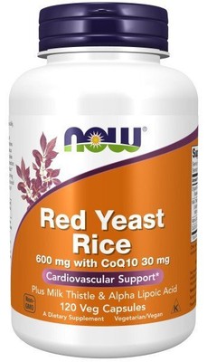 Now Foods Красный дрожжевой рис 600 мг с CoQ10 30 мг 120 растительных капсул