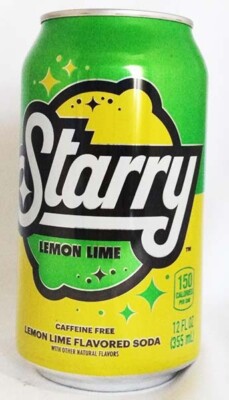 Starry Lemon-Lime USA 2023 NEW FULL 12oz 355ml Can Pepsico (ex-TWST/Sierra Mist)