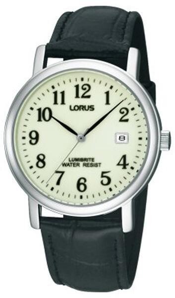 lorus men's lumibrite dial web strap watch