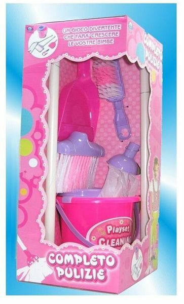 Completo Pulizie Scopa Accessori Giocattolo Gioco Bambina sar