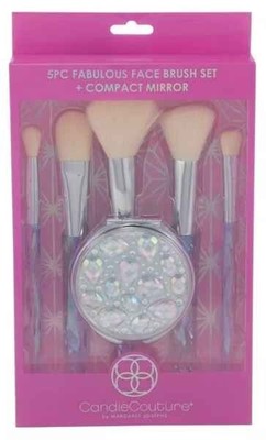 Candie Couture by Margaret Josephs 5 Piece Everyday Eyes Brush Set w/ mirror NEW