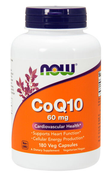 NOW Foods CoQ10, 60 мг, 180 растительных капсул