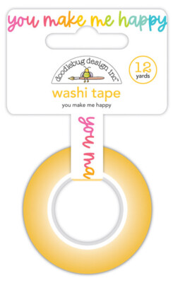 Crafts Doodlebug Washi Tape You Make Me Happy Saying Repeats Bright Colors