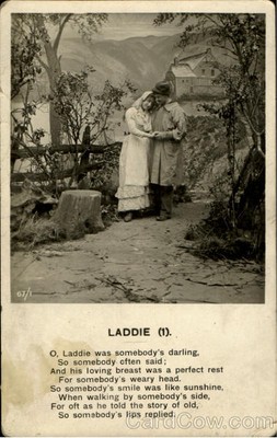 Romance Laddie 1908 Bamforth & Co. Antique Postcard 1C stamp Vintage Post Card