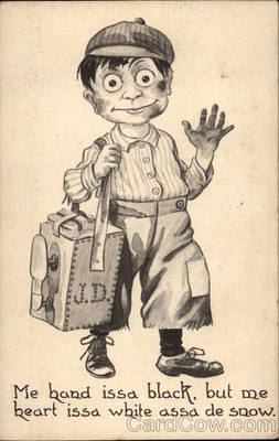 Comic Me Hand issa Black,but me Heart issa White assa de Snow 1912 Postcard