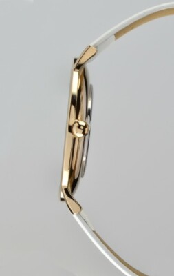 Pre-owned Jacques Lemans 'la Passion' Minimalist Quartz Watch 5atm 40mm Gold Case Wht Dial