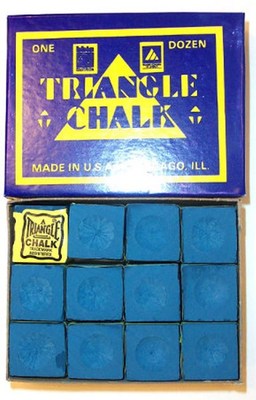Triangle Chalk - One Dozen - 12 pieces - Pool Cue Billiards - 5 Color Choices