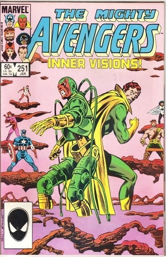 アベンジャーズ Avengers #1 レア表紙 The Avengers Comic Book #251 Marvel Comics 1985 VERY HIGH