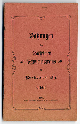 Rheinland Pfalz Wasser Sport Schwimm Verein Roxheim Satzung 1904