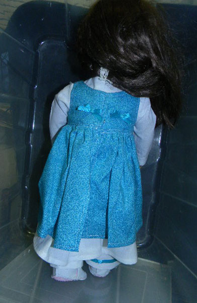 Victorian Era Style Teal/Aqua  Pinafore Outfit