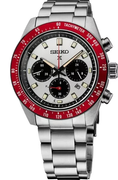 SEIKO SEIKO MEN'S PROSPEX SPEEDTIMER CHRONOGRAPH SOLAR QUARTZ SILVER DIAL WATCH SSC945