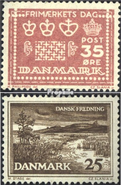Danemark 424y,425y (ComplÃ¨Te Edition) Floureszierendes Papier Neuf Avec Gomme Or