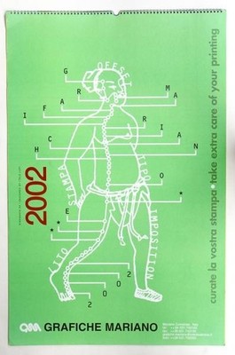 Italo Lupi Calendario 2002 delle Grafiche Mariano XII della serie