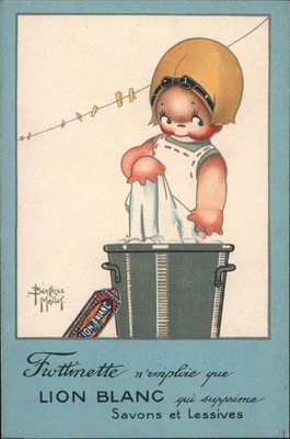 Advertising Fruittinette n'emlpuie pas que Lion Blanc Beatrice Mallet Postcard