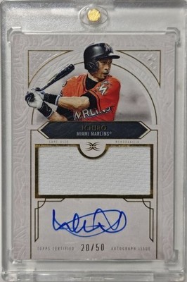 MLB Ichiro 25 Topps Definitive Collection 50 Limited Autograph Jersey 102924
