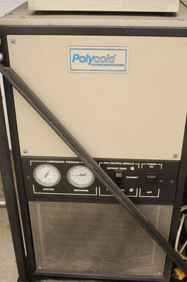 Leybold UL100 Plus Leak Detector Unit W/ Polycold PFC-100 HYVAC 200 Omega
