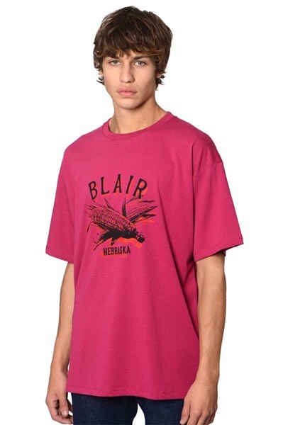 RAF SIMONS Big Fit BLAIR NEBRASKA Graphic Print T-Shirt Sz-L