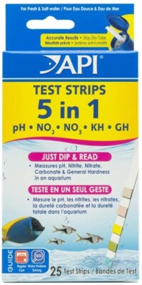 API 5-IN-1 Test Strips (25 Count) Fish Tank Aquarium Testing