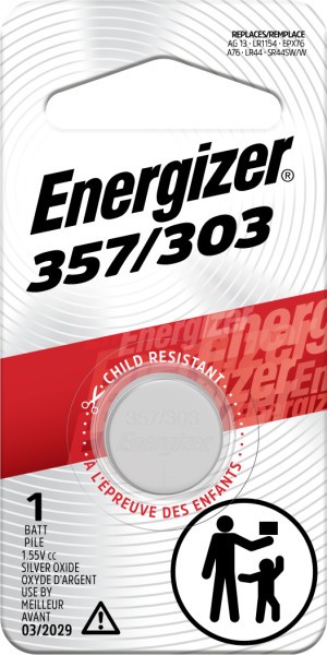 Energizer Silver Oxide 357/303 1.5V Button Cell Battery Watches & Electronics