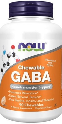 Now Foods GABA 250 мг Жевательная на 90% Жевательная
