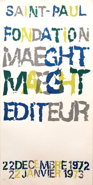 Pol Bury Maeght Ã©Diteur / Fondation Maeght, 1972. Affiche Originale Lithographie