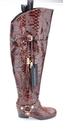 NORDENFELDT NORDENFELDT DAMEN STIEFEL BOOTS LEDER SVANA 1010 PYTHON LPS10 BRAUN