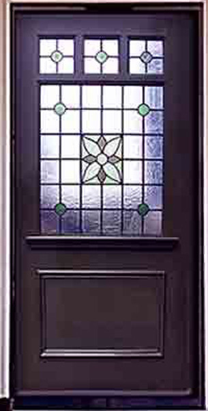 Victoria Exterior Front Door  Solid wood  & Stained glass panels