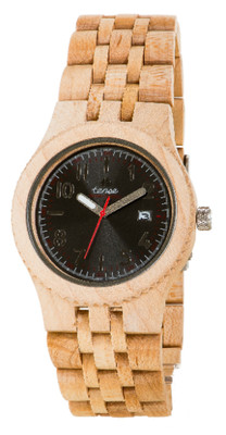 Pre-owned Tense Yukon Maple Watch - Model J5200m - Natural Wood Timepiece