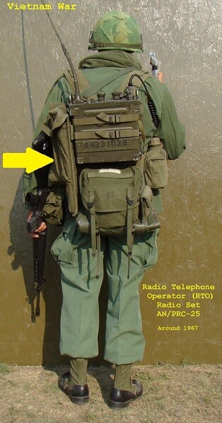 PRC 77 25 Antenna Bag Pouch Army CW-503 f Vietnam Pack Military