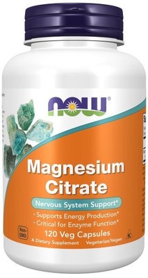 Now Foods Капсулы с цитратом магния, 120 шт., растительные капсулы