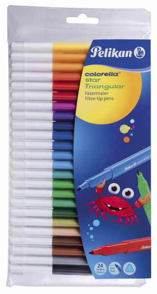 Pelikan Fasermaler Filzstifte Colorella® Star Triangular C303 sortiert 24-tlg