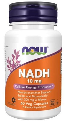 Now Foods NADH 10 мг с 200 мг рибозы 60 растительных капсул