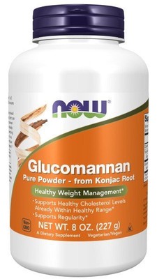 Now Foods Glucomannan Powder 100% Pure 8 унций порошка